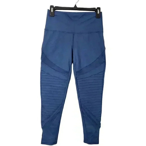 aerie Blue High Waist Cropped Activewear Legging Size M - Picture 1 of 8